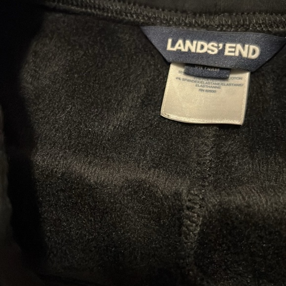 Lands’ End Girls’ Small (7/8) Black Fleece Lined Leggings - Picture 5 of 5